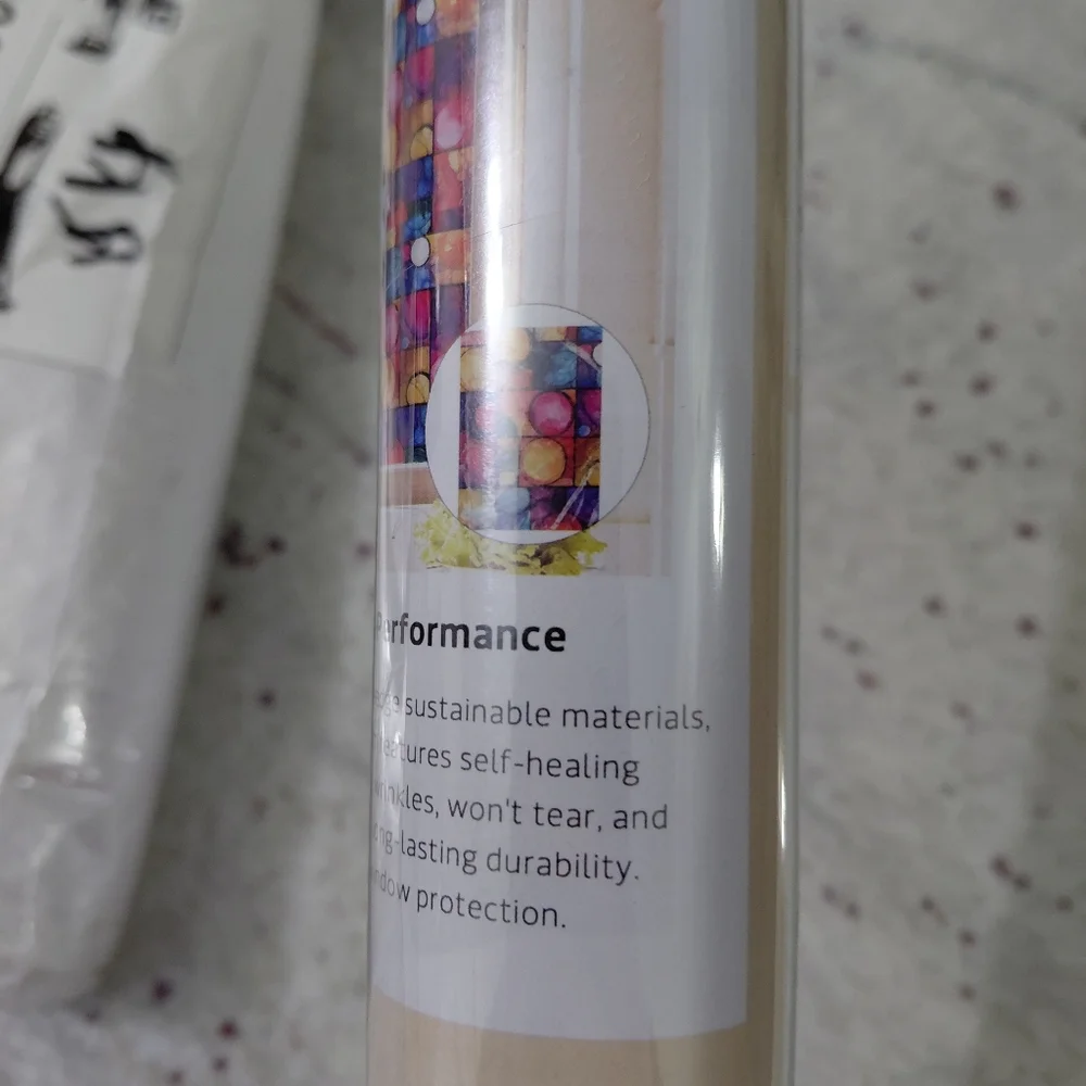 NIP 3 Rolls 16“x118 Abstract Blue Seawave Ocean Double Side Window Clings!
